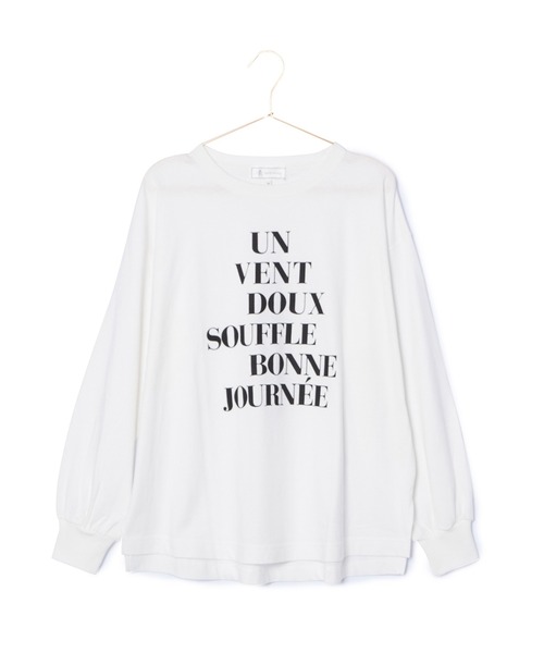 ROPE' PICNIC(ロペピクニック)の「オーバーサイズロゴロンT/リンクコーデ(Tシャツ/カットソー・レディース・オフホワイト/ネイビー/ピンク/キナリ・38)」の5枚目の写真