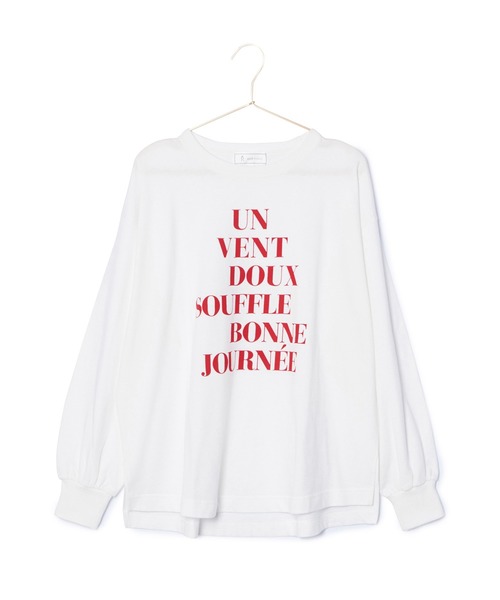 ROPE' PICNIC(ロペピクニック)の「オーバーサイズロゴロンT/リンクコーデ(Tシャツ/カットソー・レディース・オフホワイト/ネイビー/ピンク/キナリ・38)」の6枚目の写真