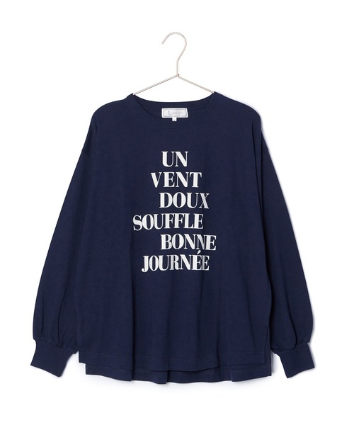 ROPE' PICNIC(ロペピクニック)の「オーバーサイズロゴロンT/リンクコーデ(Tシャツ/カットソー・レディース・オフホワイト/ネイビー/ピンク/キナリ・38)」の7枚目の写真