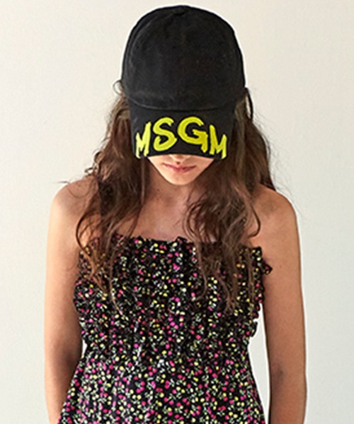 MSGM（エムエスジーエム）の「MSGM(エムエスジーエム)Kids & Junior ブランドロゴキャップ（キャップ・キッズ・ブラック/ホワイト・ONE SIZE）」の4枚目の写真