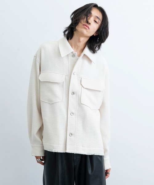 JUNRED（ジュンレッド）の「ツイードレトロカラーブルゾン（ブルゾン・メンズ・ホワイト/ブラック・L/M/S）」の10枚目の写真