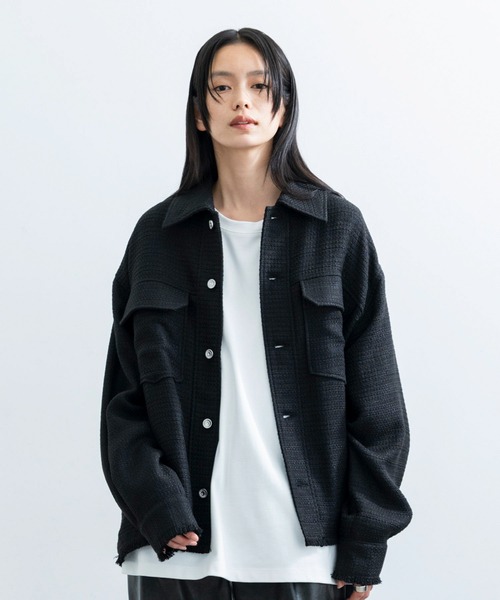 JUNRED（ジュンレッド）の「ツイードレトロカラーブルゾン（ブルゾン・メンズ・ホワイト/ブラック・L/M/S）」の17枚目の写真