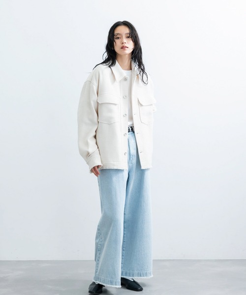 JUNRED（ジュンレッド）の「ツイードレトロカラーブルゾン（ブルゾン・メンズ・ホワイト/ブラック・L/M/S）」の22枚目の写真