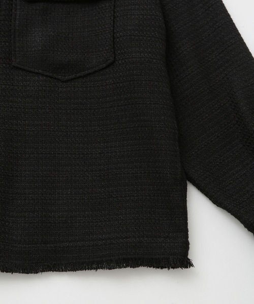 JUNRED（ジュンレッド）の「ツイードレトロカラーブルゾン（ブルゾン・メンズ・ホワイト/ブラック・L/M/S）」の3枚目の写真