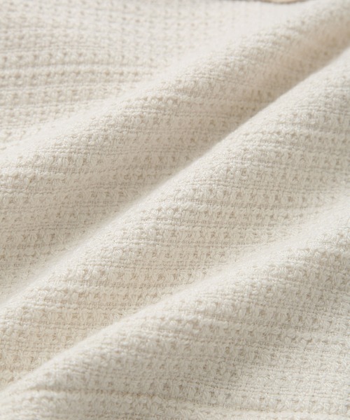 JUNRED（ジュンレッド）の「ツイードレトロカラーブルゾン（ブルゾン・メンズ・ホワイト/ブラック・L/M/S）」の6枚目の写真