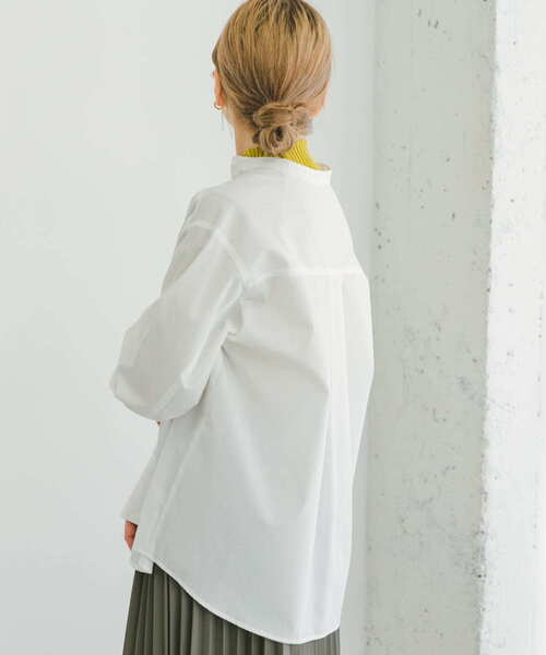 ITEMS URBANRESEARCH（アイテムズ アーバンリサーチ）の「バンドカラーシャツ（シャツ/ブラウス・レディース・チャコールグレー/オフホワイト/ブルー/ラベンダー・FREE）」の12枚目の写真