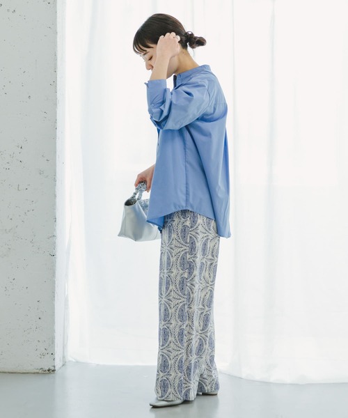 ITEMS URBANRESEARCH（アイテムズ アーバンリサーチ）の「バンドカラーシャツ（シャツ/ブラウス・レディース・チャコールグレー/オフホワイト/ブルー/ラベンダー・FREE）」の18枚目の写真