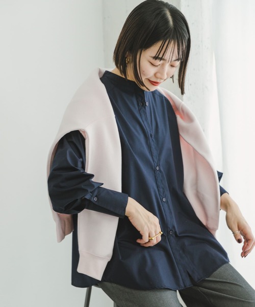 ITEMS URBANRESEARCH（アイテムズ アーバンリサーチ）の「バンドカラーシャツ（シャツ/ブラウス・レディース・チャコールグレー/オフホワイト/ブルー/ラベンダー・FREE）」の20枚目の写真