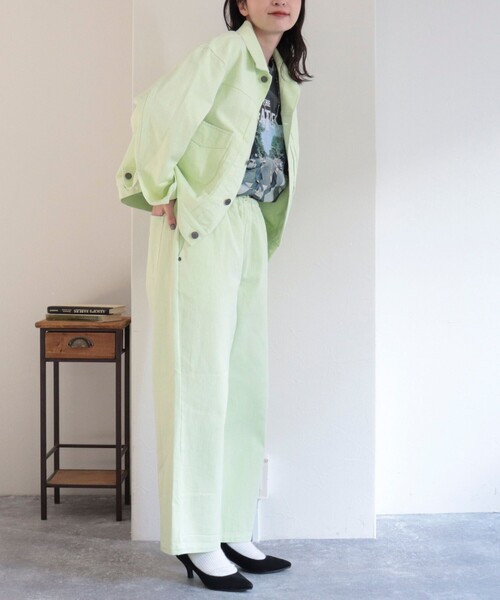 GEVACO（ゲバコ）の「【GEVACO/ゲバコ】10ozカラーツイル＆デニムジャケット（デニムジャケット・レディース・イエロー/ライトブルー/ネイビー・38）」の4枚目の写真