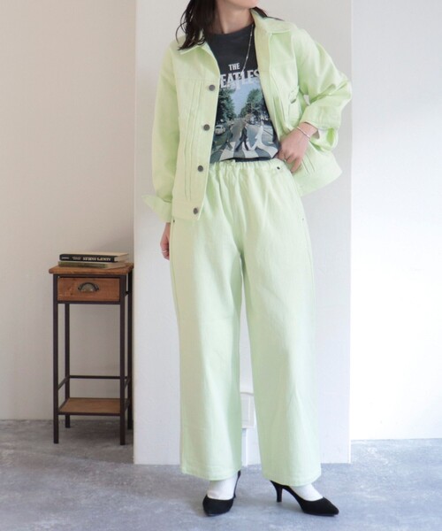 GEVACO（ゲバコ）の「【GEVACO/ゲバコ】10ozカラーツイル＆デニムジャケット（デニムジャケット・レディース・イエロー/ライトブルー/ネイビー・38）」の5枚目の写真