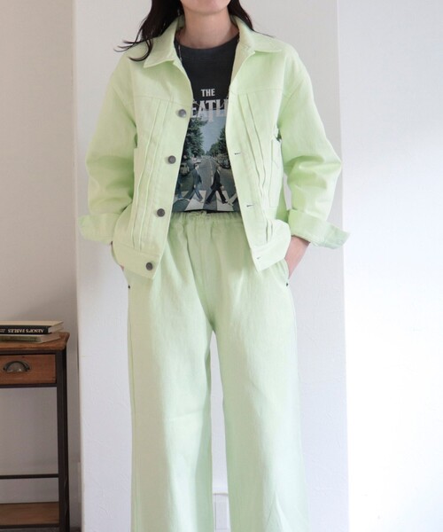 GEVACO（ゲバコ）の「【GEVACO/ゲバコ】10ozカラーツイル＆デニムジャケット（デニムジャケット・レディース・イエロー/ライトブルー/ネイビー・38）」の8枚目の写真