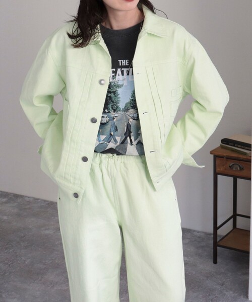 GEVACO（ゲバコ）の「【GEVACO/ゲバコ】10ozカラーツイル＆デニムジャケット（デニムジャケット・レディース・イエロー/ライトブルー/ネイビー・38）」の10枚目の写真