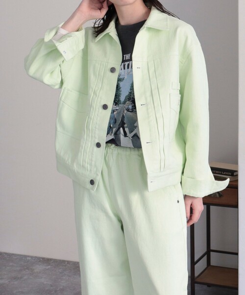 GEVACO（ゲバコ）の「【GEVACO/ゲバコ】10ozカラーツイル＆デニムジャケット（デニムジャケット・レディース・イエロー/ライトブルー/ネイビー・38）」の11枚目の写真