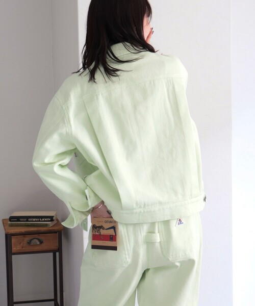 GEVACO（ゲバコ）の「【GEVACO/ゲバコ】10ozカラーツイル＆デニムジャケット（デニムジャケット・レディース・イエロー/ライトブルー/ネイビー・38）」の12枚目の写真