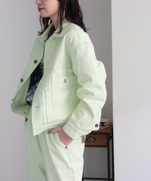 GEVACO（ゲバコ）の「【GEVACO/ゲバコ】10ozカラーツイル＆デニムジャケット（デニムジャケット・レディース・イエロー/ライトブルー/ネイビー・38）」の13枚目の写真