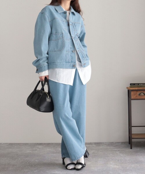 GEVACO（ゲバコ）の「【GEVACO/ゲバコ】10ozカラーツイル＆デニムジャケット（デニムジャケット・レディース・イエロー/ライトブルー/ネイビー・38）」の14枚目の写真