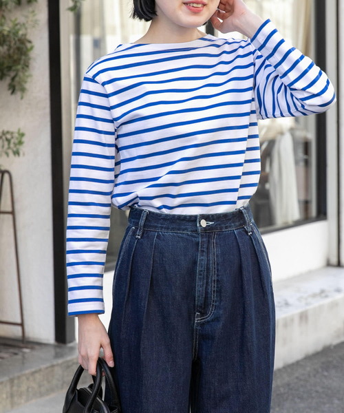 FORK&SPOON(フォークアンドスプーン)の「FORK&SPOON ボートネックボーダー(Tシャツ/カットソー・レディース・ベージュ系その他/ホワイト系その他/ブルー系その他/グリーン系その他・2/1)」の22枚目の写真