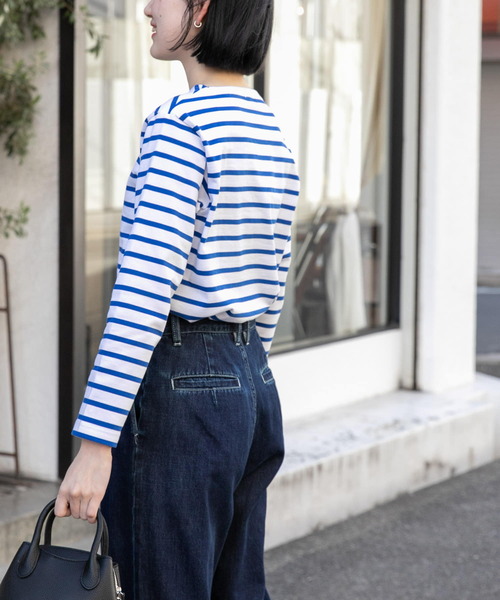 FORK&SPOON(フォークアンドスプーン)の「FORK&SPOON ボートネックボーダー(Tシャツ/カットソー・レディース・ベージュ系その他/ホワイト系その他/ブルー系その他/グリーン系その他・2/1)」の20枚目の写真