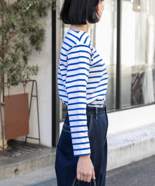 FORK&SPOON(フォークアンドスプーン)の「FORK&SPOON ボートネックボーダー(Tシャツ/カットソー・レディース・ベージュ系その他/ホワイト系その他/ブルー系その他/グリーン系その他・2/1)」の18枚目の写真