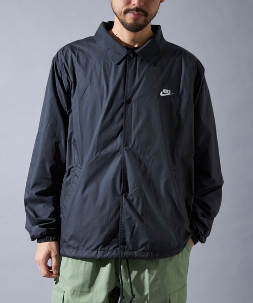 NIKE ナイキ　ナイロンコーチジャケット　銀タグ　90‘s　ネイビー　L NIKE - NIKE ナイキ ナイロンコーチジャケット 銀タグ 90s
