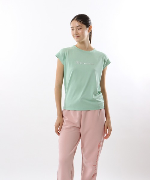 Champion(チャンピオン)の「【Champion/チャンピオン】レディース スポーツ スリーブレスTシャツ(Tシャツ/カットソー・レディース・ブラック/ホワイト/グリーン/オレンジ・MEDIUM/LARGE)」の3枚目の写真