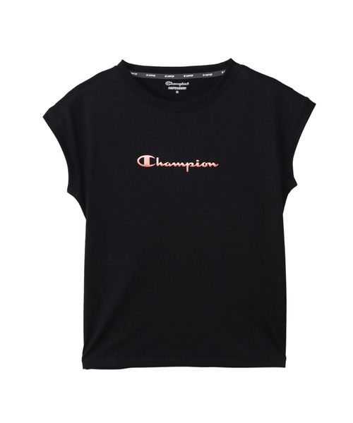 Champion(チャンピオン)の「【Champion/チャンピオン】レディース スポーツ スリーブレスTシャツ(Tシャツ/カットソー・レディース・ブラック/ホワイト/グリーン/オレンジ・MEDIUM/LARGE)」の2枚目の写真