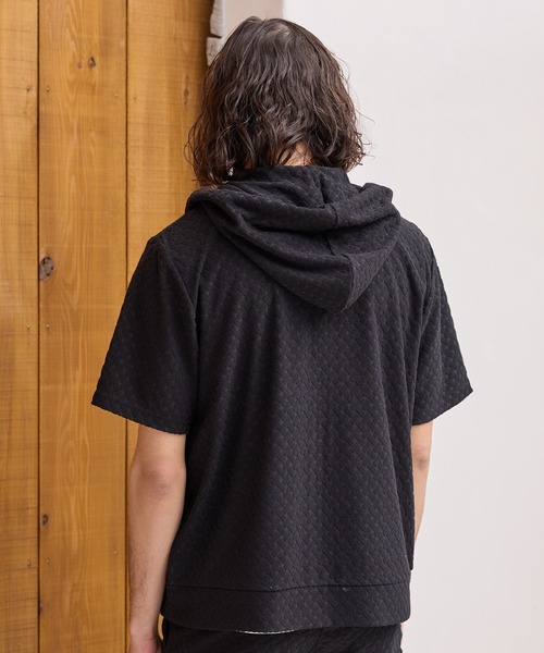 RATTLE TRAP（ラトルトラップ）の「パイルジャガード半袖パーカー（Tシャツ/カットソー・メンズ・ブラウン/ブルー/ブラック・LL/L/M）」の10枚目の写真