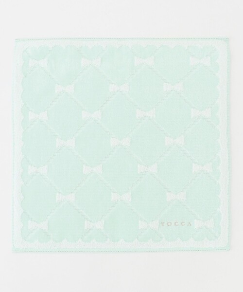 TOCCA（トッカ）の「CLOUDY RIBBON TOWELCHIEF タオルハンカチ（ハンカチ/ハンドタオル・レディース・ライトグレー系/スカイブルー系/ピンク系・F）」の2枚目の写真