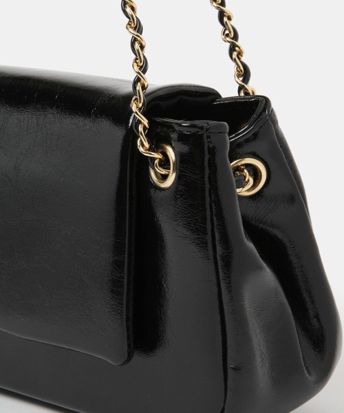 FOREVER 21（フォーエバー トゥエンティーワン）の「チェーンフラップバッグ（ハンドバッグ・レディース・ブラック/ホワイト系その他2・FREE）」の3枚目の写真