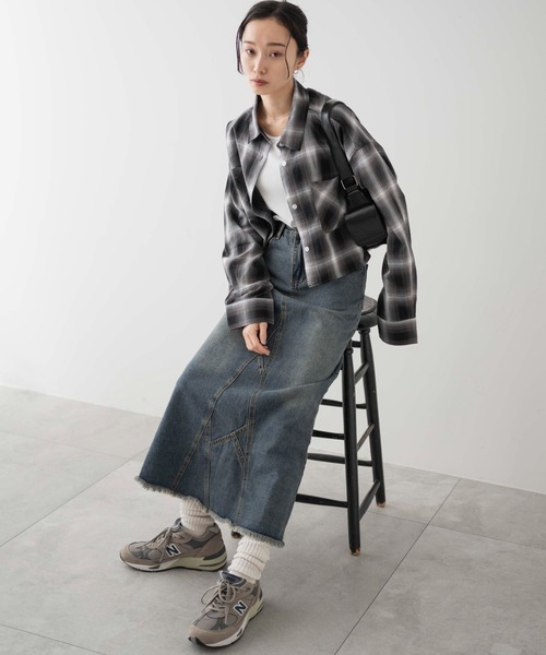 WEGO（ウィゴー）の「WEGO/オンブレチェックショートシャツ（シャツ/ブラウス・レディース・ホワイト系その他2/ブラック系その他2/ブルー系その他2・FREE）」の16枚目の写真