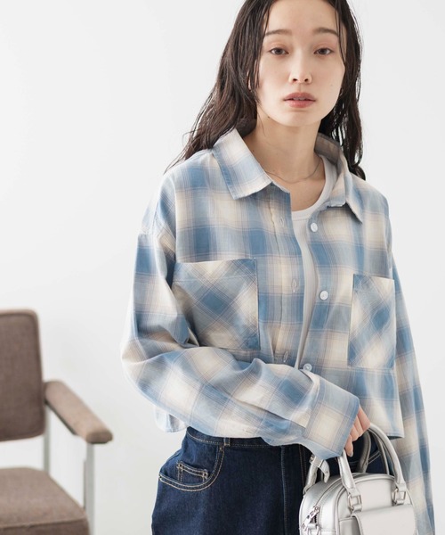 WEGO（ウィゴー）の「WEGO/オンブレチェックショートシャツ（シャツ