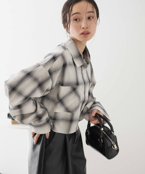 WEGO（ウィゴー）の「WEGO/オンブレチェックショートシャツ（シャツ