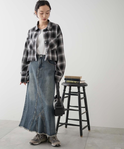 WEGO（ウィゴー）の「WEGO/オンブレチェックショートシャツ（シャツ/ブラウス・レディース・ホワイト系その他2/ブラック系その他2/ブルー系その他2・FREE）」の18枚目の写真