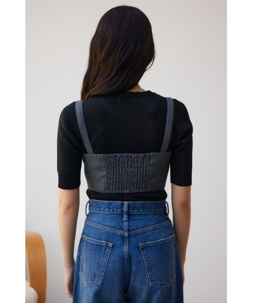 AZUL by moussy（アズールバイマウジー）の「ジップビスチェ（ベスト・レディース・ベージュ/杢グレー・FREE）」の9枚目の写真