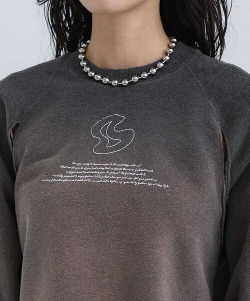 STUDIOUS(ステュディオス)の「【STUDIOUS/ステュディオス】ヴィンテージスウェットプルオーバー(スウェット・レディース・ダークグレー・FREE)」の6枚目の写真