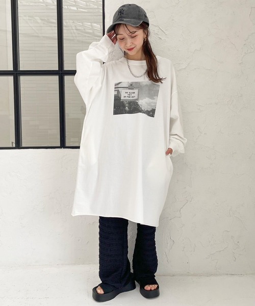 LOWRYS FARM（ローリーズファーム）の「アソートＢＩＧミニワンピース　105197（ワンピース・レディース・ブラック/チャコールグレー/オフホワイト・FREE）」の2枚目の写真