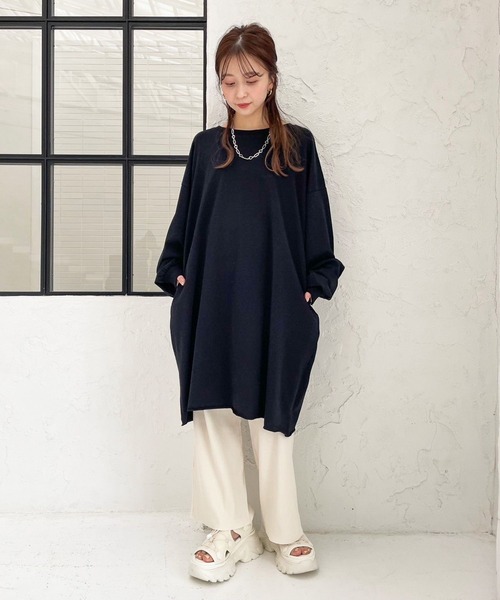 LOWRYS FARM（ローリーズファーム）の「アソートＢＩＧミニワンピース　105197（ワンピース・レディース・ブラック/チャコールグレー/オフホワイト・FREE）」の5枚目の写真