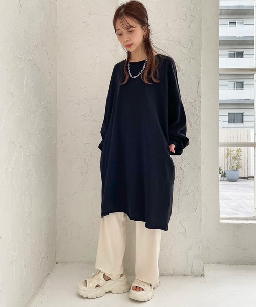 LOWRYS FARM（ローリーズファーム）の「アソートＢＩＧミニワンピース　105197（ワンピース・レディース・ブラック/チャコールグレー/オフホワイト・FREE）」の6枚目の写真