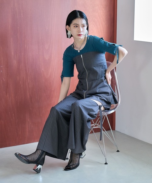 HARE（ハレ）の「サイドカットアウトコルセット(HARE)（ベスト・レディース・ブラック/グレー・FREE）」の3枚目の写真