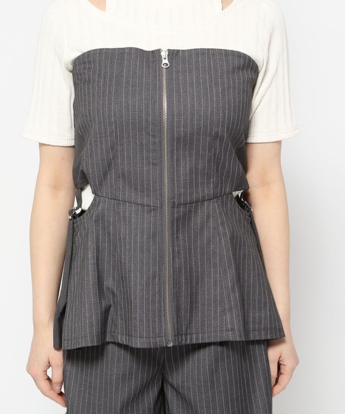 HARE（ハレ）の「サイドカットアウトコルセット(HARE)（ベスト・レディース・ブラック/グレー・FREE）」の11枚目の写真