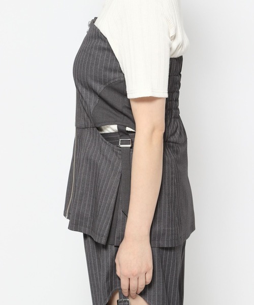 HARE（ハレ）の「サイドカットアウトコルセット(HARE)（ベスト・レディース・ブラック/グレー・FREE）」の12枚目の写真