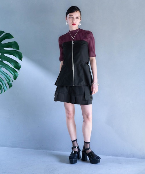 HARE（ハレ）の「サイドカットアウトコルセット(HARE)（ベスト・レディース・ブラック/グレー・FREE）」の21枚目の写真