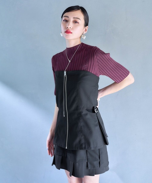 HARE（ハレ）の「サイドカットアウトコルセット(HARE)（ベスト・レディース・ブラック/グレー・FREE）」の22枚目の写真