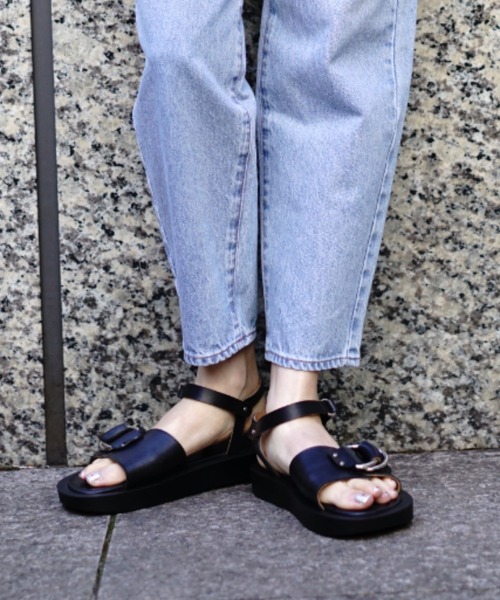 CAMINANDO（カミナンド）の「CAMINANDO(カミナンド) ANKLE STRAP PLATFORM SANDALS/2426/（サンダル・レディース・ブラック/キナリ/その他6・6/7/8）」の14枚目の写真