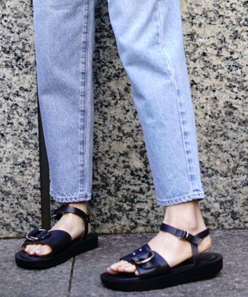 CAMINANDO（カミナンド）の「CAMINANDO(カミナンド) ANKLE STRAP PLATFORM SANDALS/2426/（サンダル・レディース・ブラック/キナリ/その他6・6/7/8）」の15枚目の写真