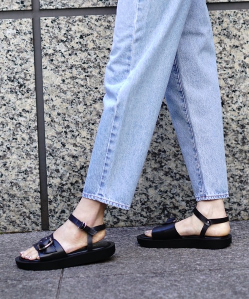 CAMINANDO（カミナンド）の「CAMINANDO(カミナンド) ANKLE STRAP PLATFORM SANDALS/2426/（サンダル・レディース・ブラック/キナリ/その他6・6/7/8）」の16枚目の写真