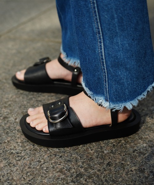 CAMINANDO（カミナンド）の「CAMINANDO(カミナンド) ANKLE STRAP PLATFORM SANDALS/2426/（サンダル・レディース・ブラック/キナリ/その他6・6/7/8）」の13枚目の写真