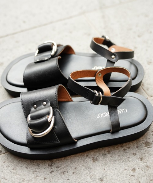 CAMINANDO（カミナンド）の「CAMINANDO(カミナンド) ANKLE STRAP PLATFORM SANDALS/2426/（サンダル・レディース・ブラック/キナリ/その他6・6/7/8）」の19枚目の写真