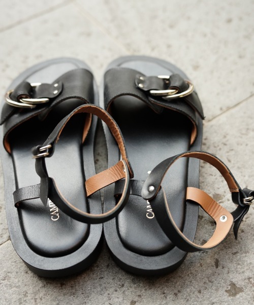 CAMINANDO（カミナンド）の「CAMINANDO(カミナンド) ANKLE STRAP PLATFORM SANDALS/2426/（サンダル・レディース・ブラック/キナリ/その他6・6/7/8）」の20枚目の写真