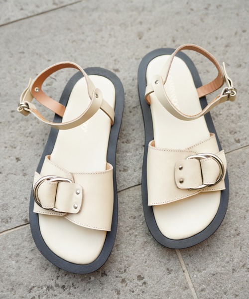 CAMINANDO（カミナンド）の「CAMINANDO(カミナンド) ANKLE STRAP PLATFORM SANDALS/2426/（サンダル・レディース・ブラック/キナリ/その他6・6/7/8）」の21枚目の写真